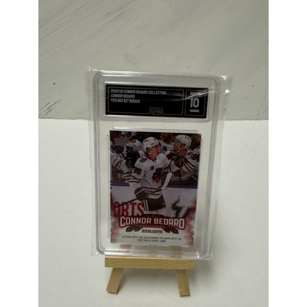 Connor Bedard 2023 UD Collection Rookie #20 GMA 10 Gem Mint Blackhawks RC